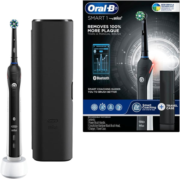 Oral-B Smart 1 Electric Toothbrush with Travel Case (Black)