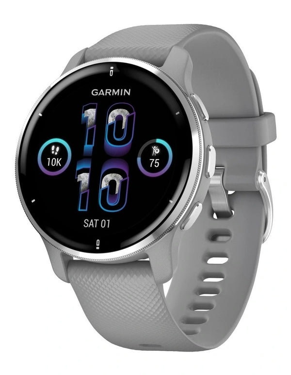 Garmin Venu 2 Plus 43mm GPS Smart Watch Fitness Tracker - Powder Grey/Silver