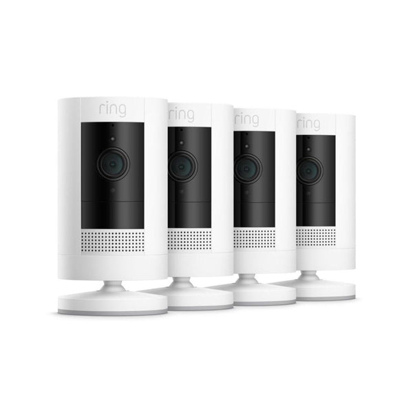 Ring Stick Up Cam Battery 4 Pack [3rd Gen] (White)