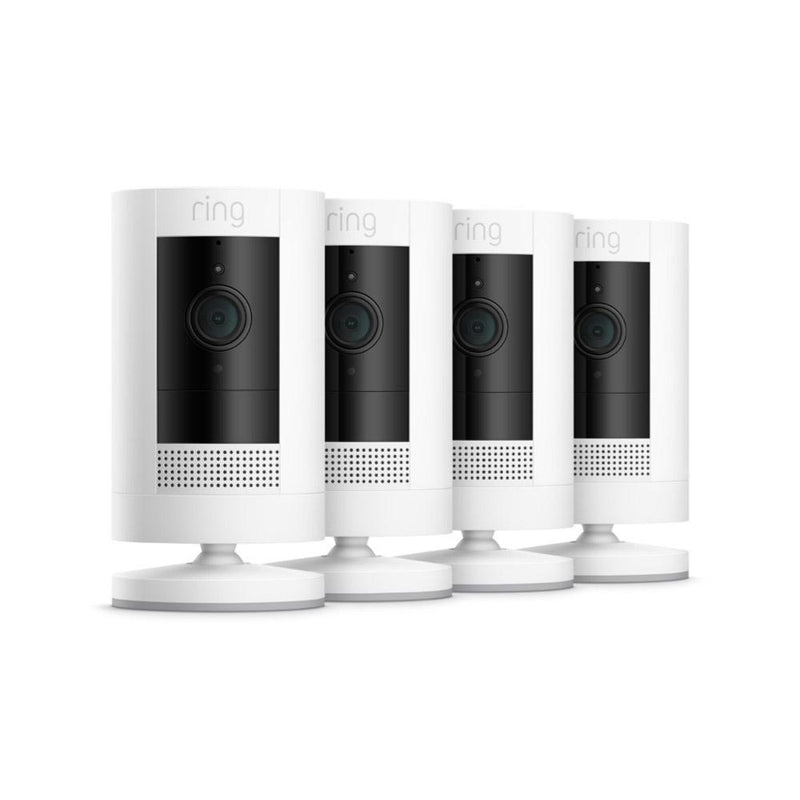 Ring Stick Up Cam Battery 4 Pack [3rd Gen] (White)